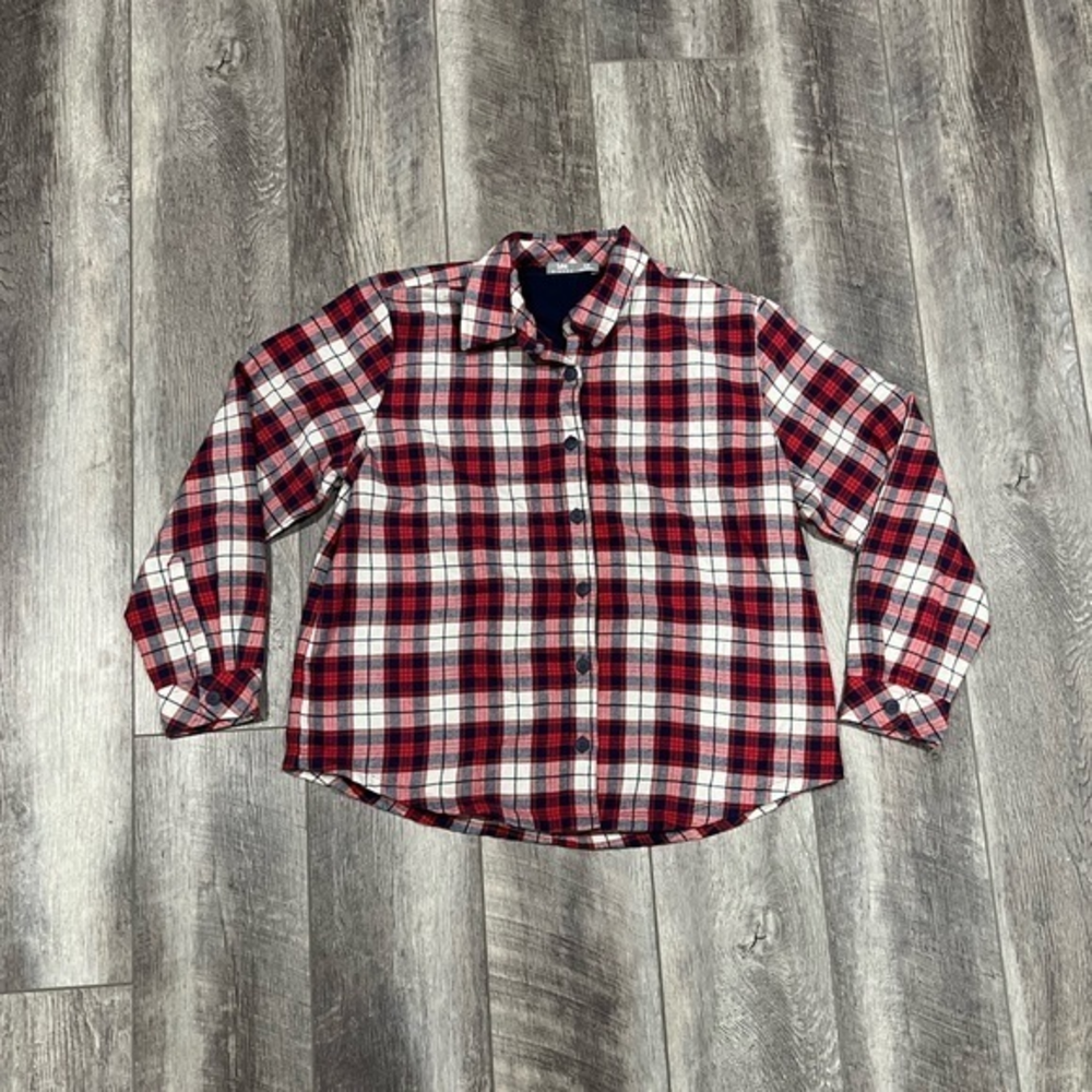 Riders by Lee Red Plaid Button Down